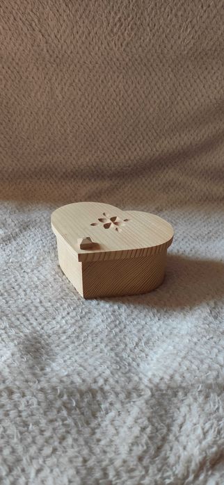 pudełko drewniane decoupage SERCE