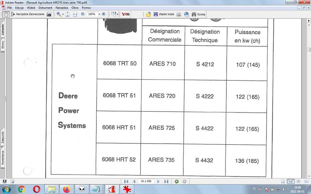 instrukcja napraw Renault Ares 710, 720, 725, 735.