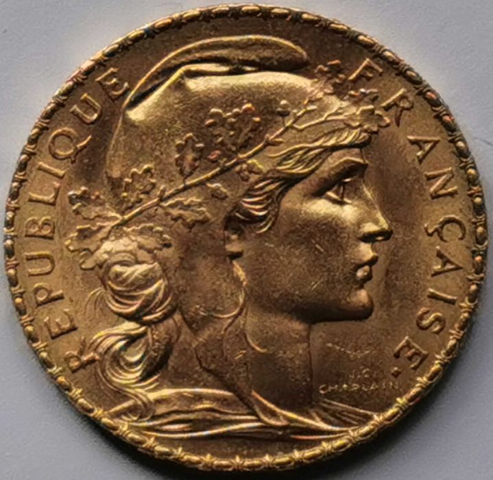 Moneta - 20 Franków - Francja - Marianna I Kogut 1911r.