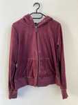 welurowa bluza z kapturem burgundowa bordowa S