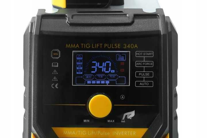 Spawarka inwertorowa 340A MMA, TIG LIFT, PULSE + kable Kraft&Dele