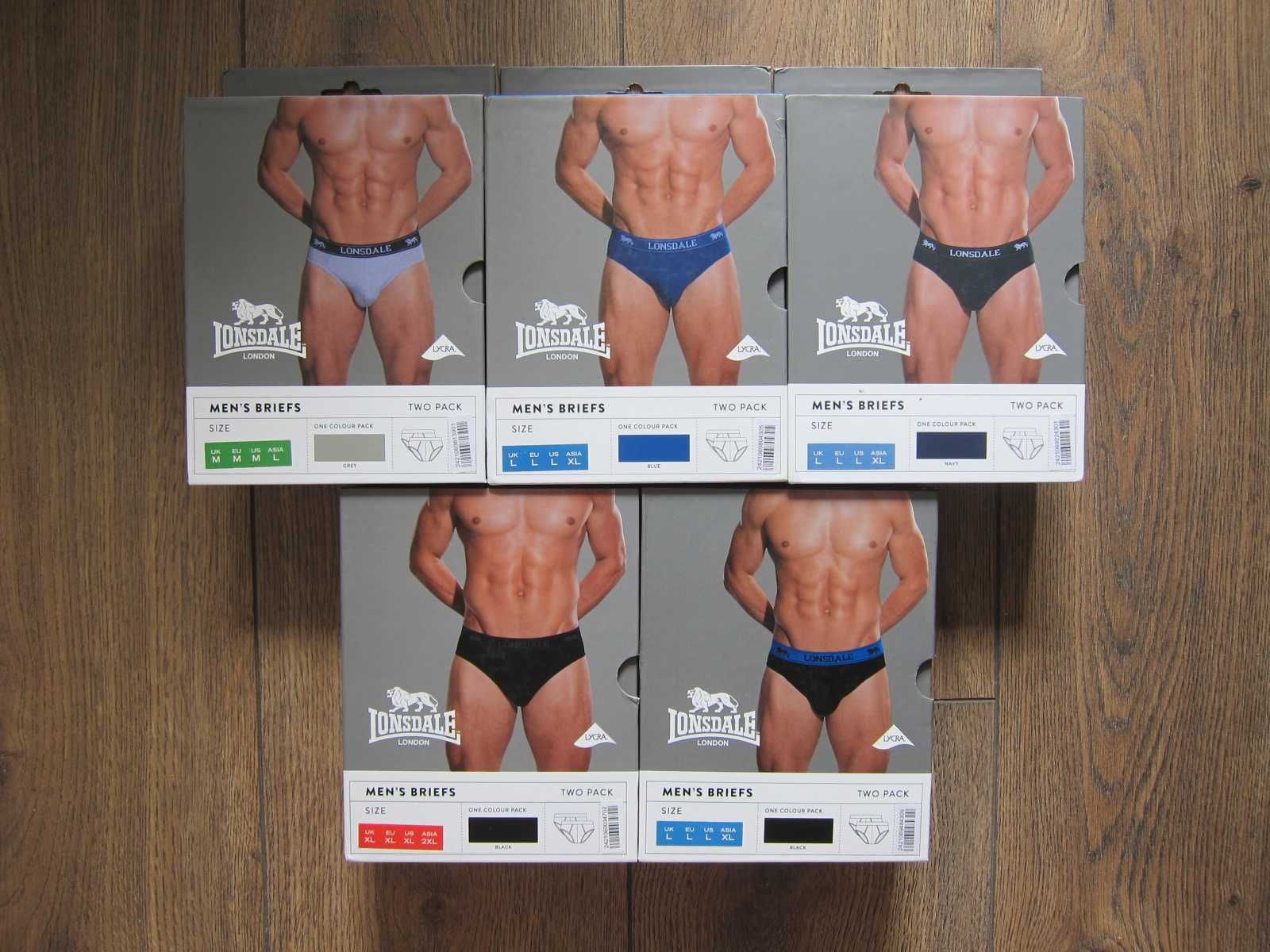 Трусы мужские плавки от Lonsdale в комплекте 2 шт, картонная коробка