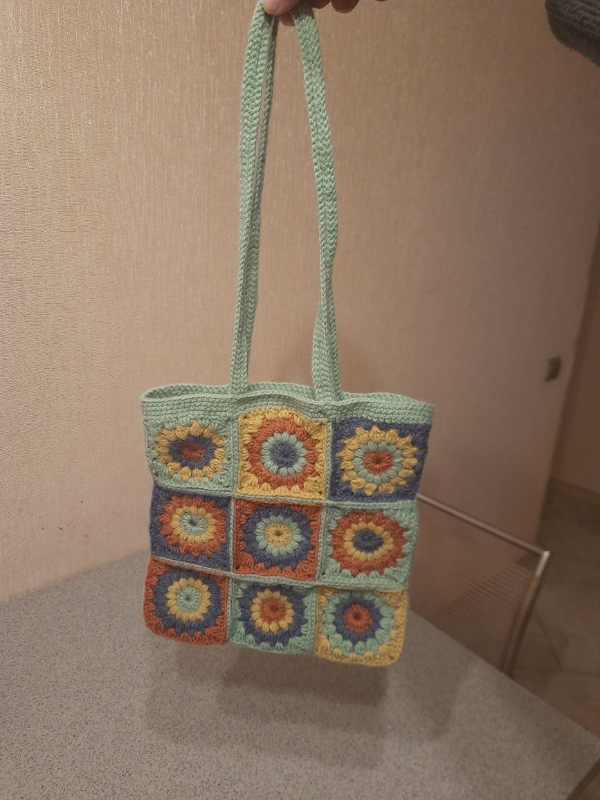 Сумка granny square handmade вязаная бабушкин квадрат