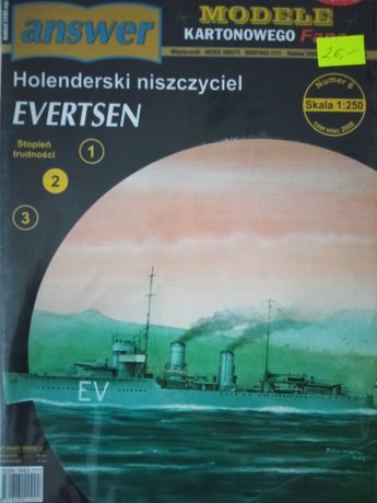 Model kartonowy Niszczyciel Evertsen Answer