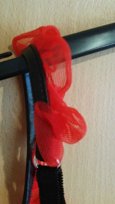 Bielizna hot, NOWA,piżama,2 części, koronka,czerwona,czarna,Walentynki