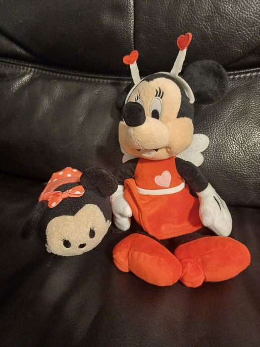 Pluszak Myszka Minnie 36 cm i biedronka 18x15