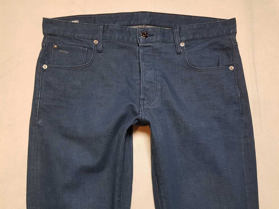 G-STAR RAW - 3301 Straight Tapered W36L32 pas 98 cm Igła Stan ' ^