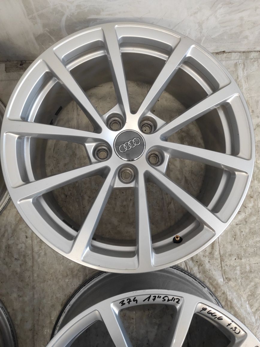 374 Felgi aluminiowe ORYGINAŁ AUDI R 17 5x112 otwór 66,6 Bardzo Ładne