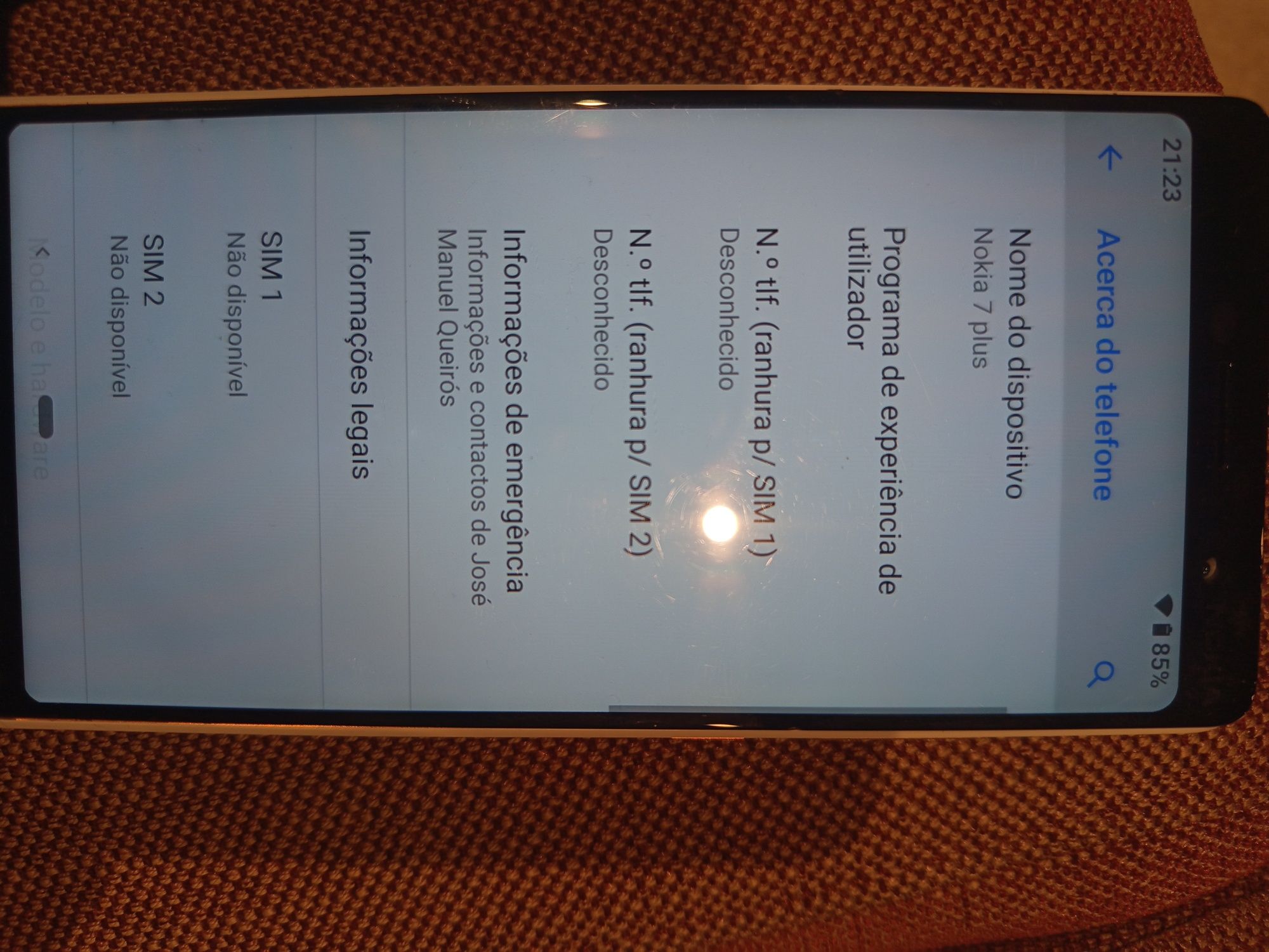 Vendo para peças Nokia 7 plus