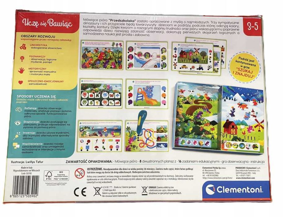 CLEMENTONI 50390 MÓWIĄCE PIÓRO dla przedszkolaka