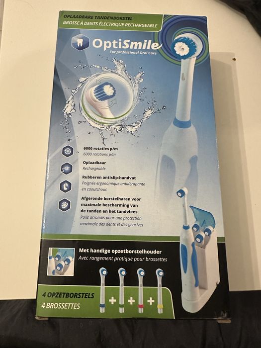 Optismile elektryczna szczoteczka do zebow + 4 koncowki
