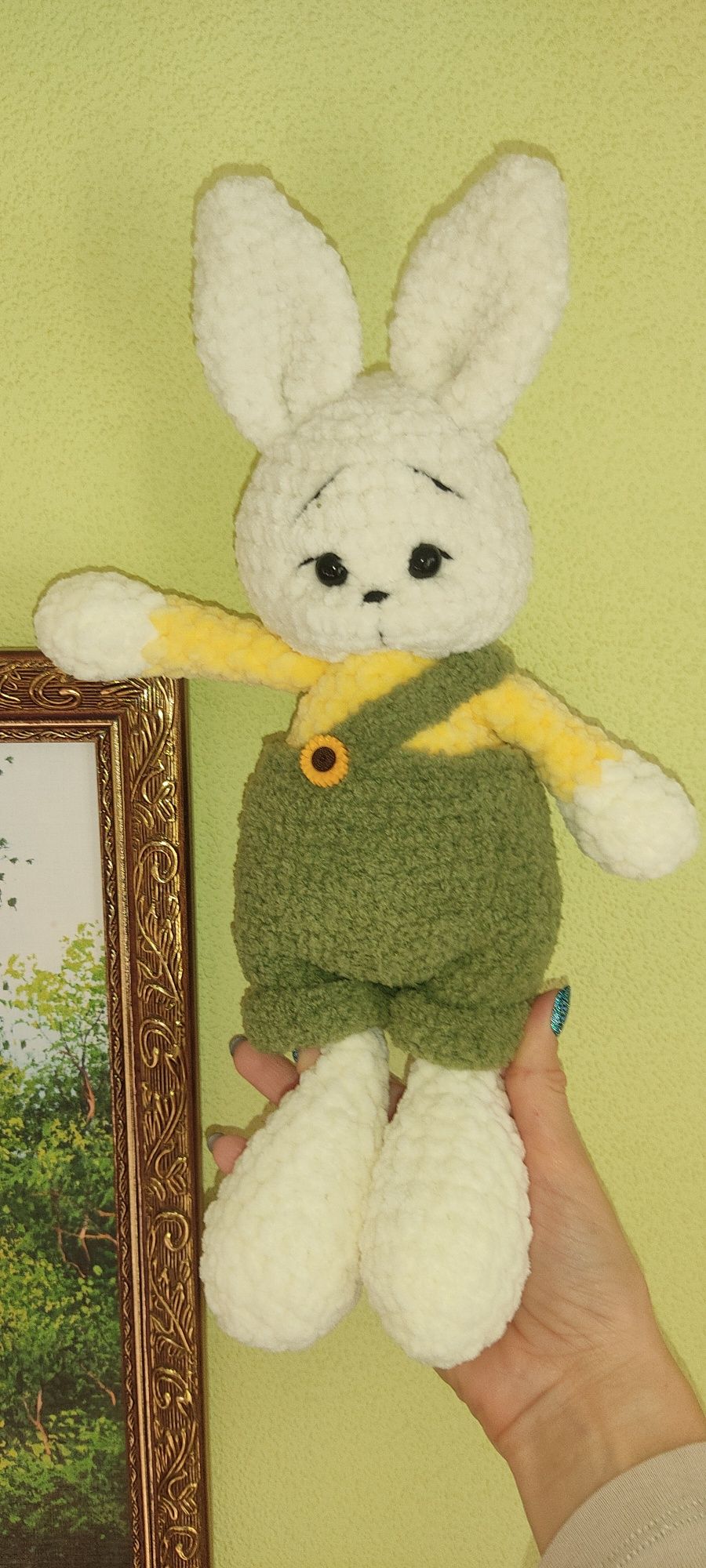 Игрушка вязаная Зайка