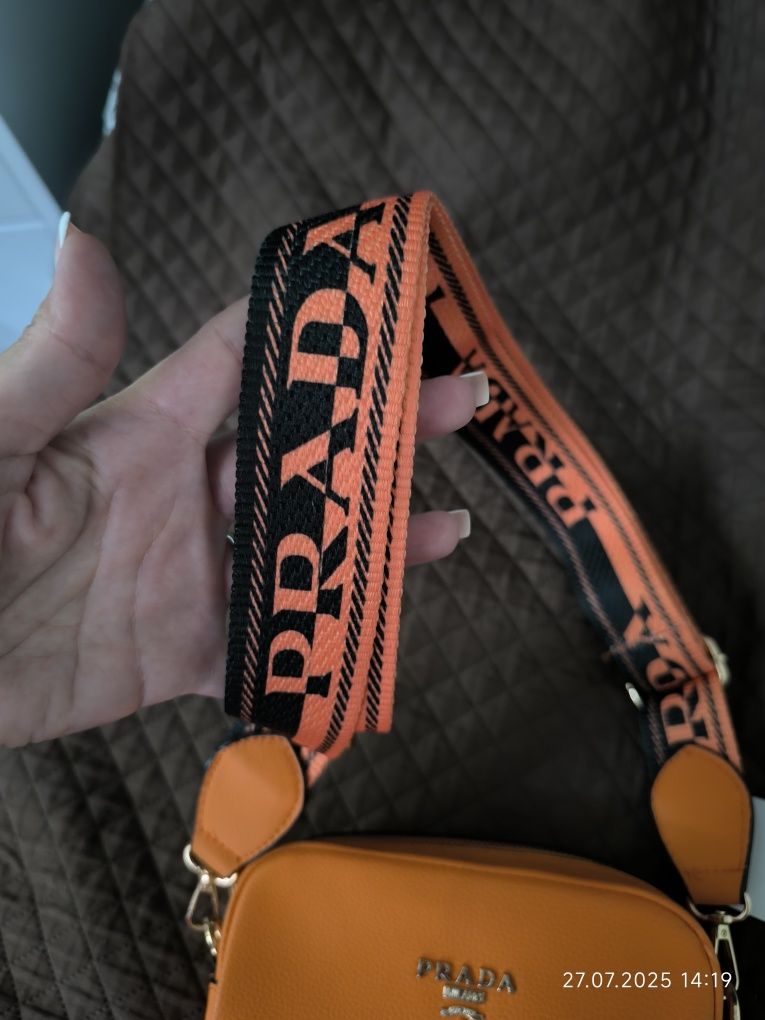 Torebka Prada Milano pomarańczowa