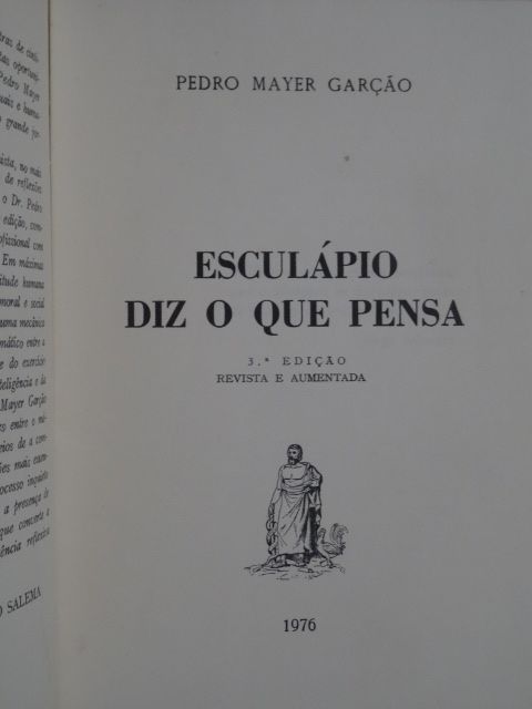 Esculápio Diz o Que Pensa de Pedro Mayer Garção