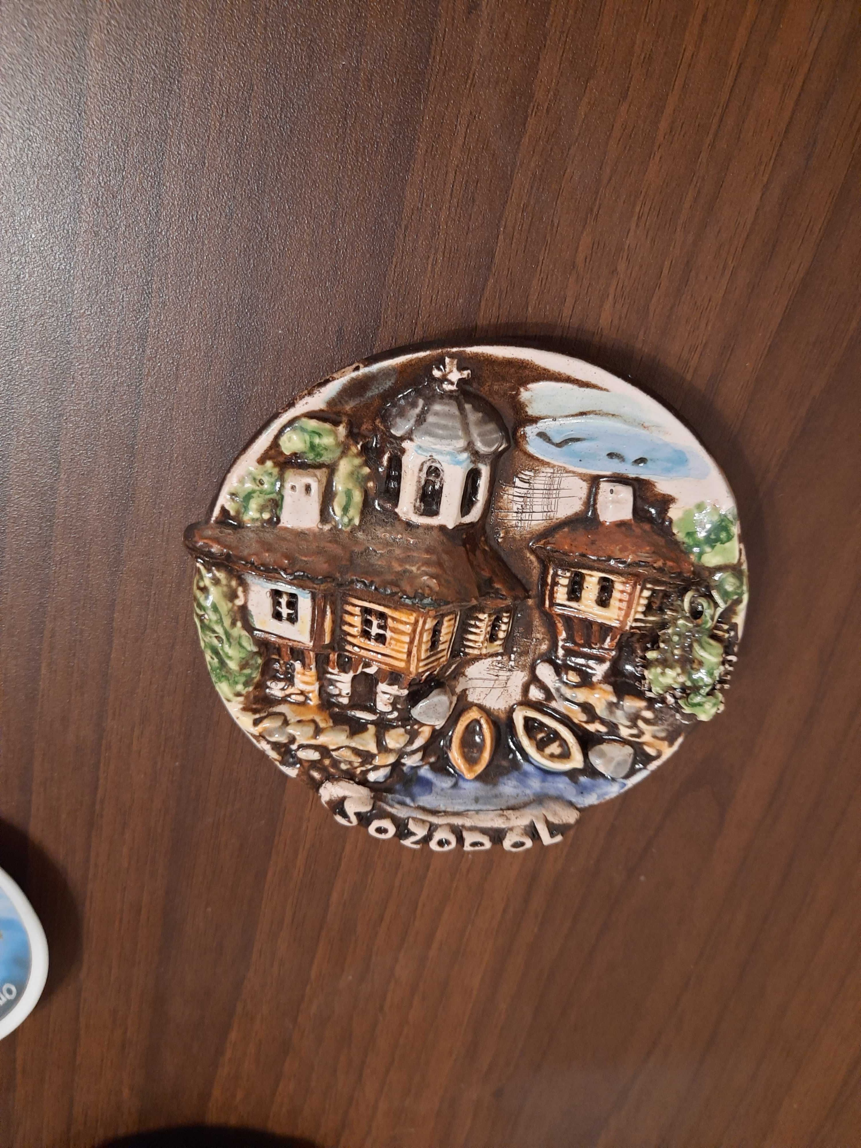 Сувенирные тарелки: Ницца,  Сан-Тропе, Созополь, Монако
