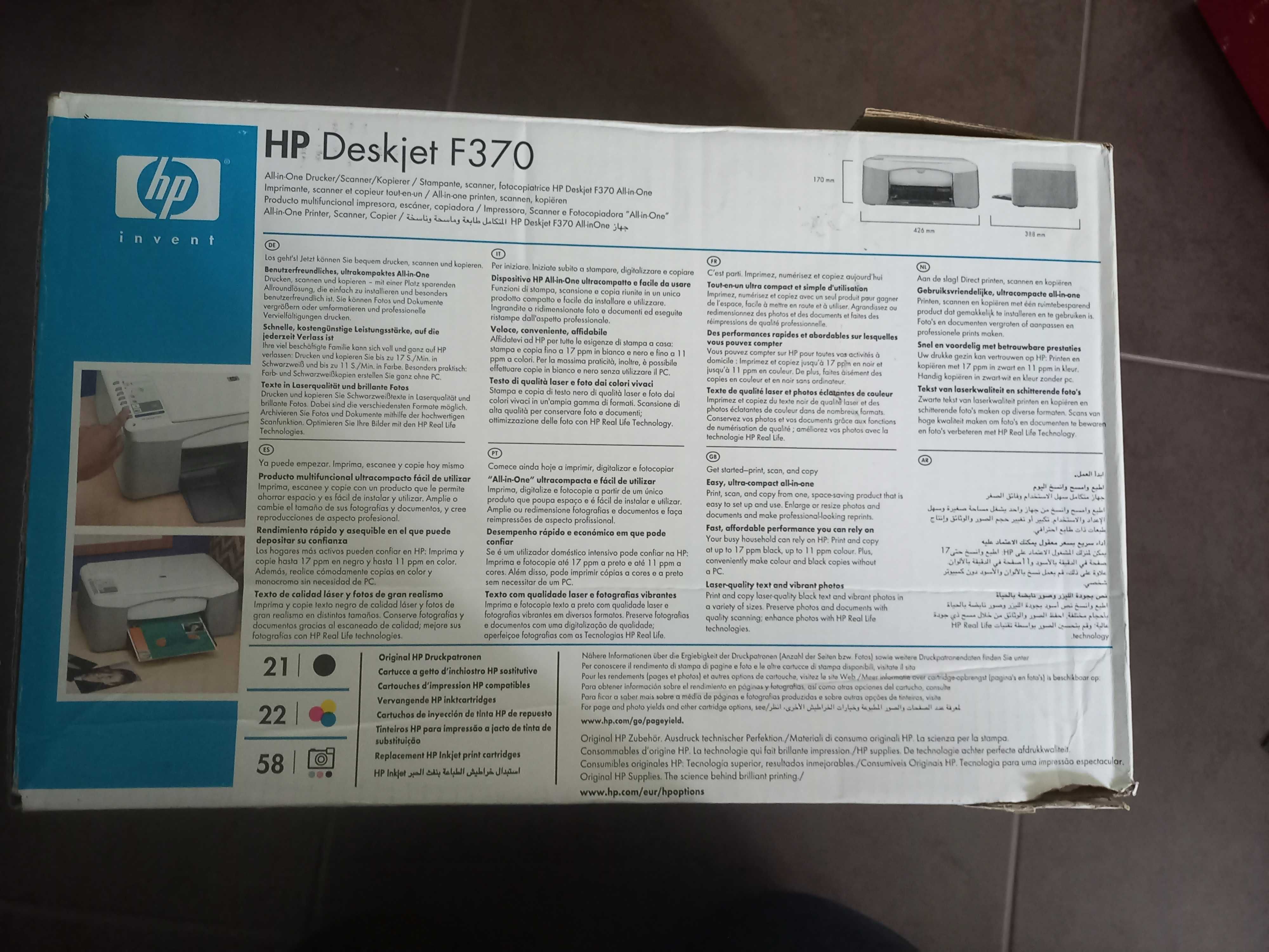 Impressora Multifunções HP Deskjet F370