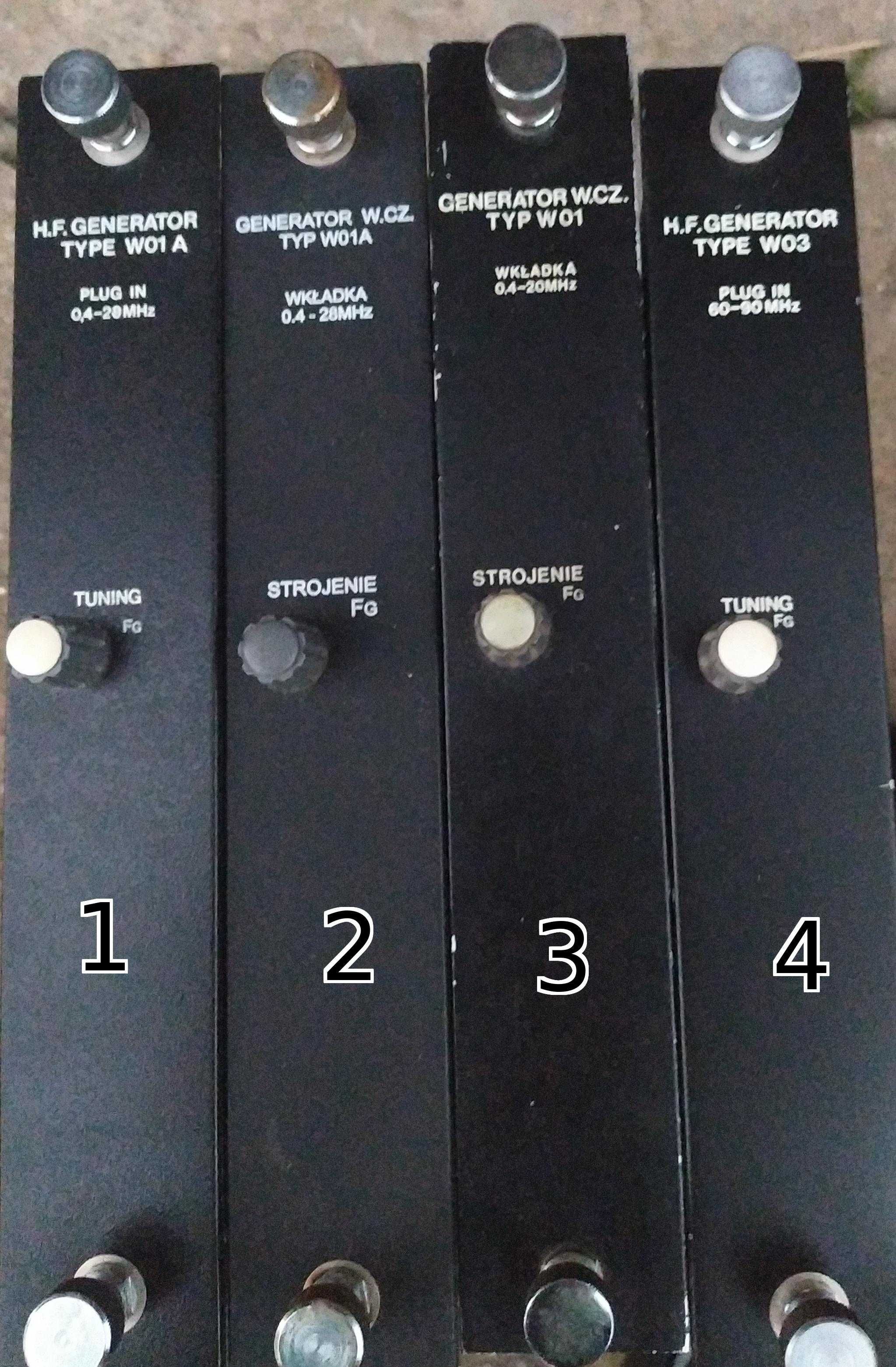Wkładki do ZPFM-3: W01A (2 sztuki), W01, W03