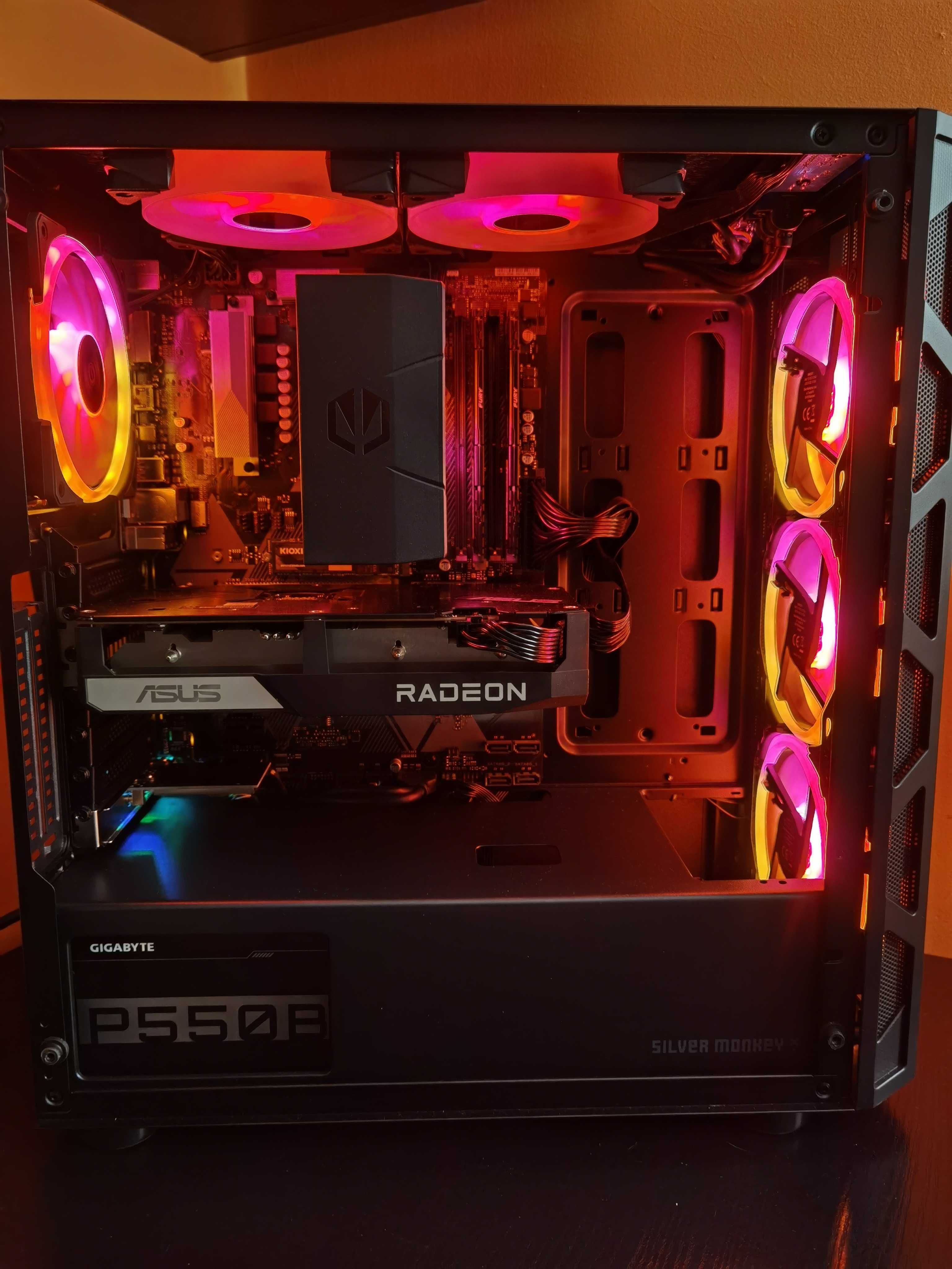 Ryzen 5 5600 • RX 6600 • 32GB RAM • 1TB SSD - komputer do gier z RGB