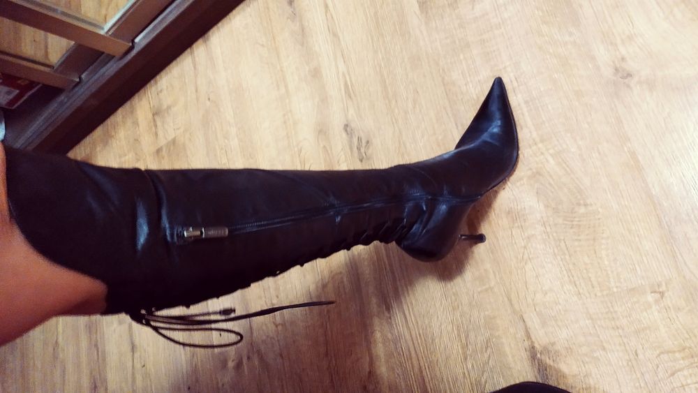 Сапоги-чулки, стелька 24см кожа