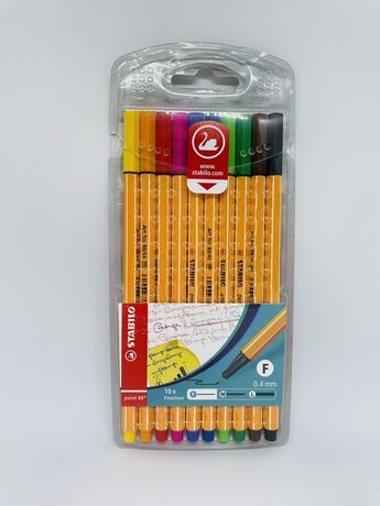 Ручки Stabilo. 0, 4 мм. 10 шт. Германия. Оригинал.