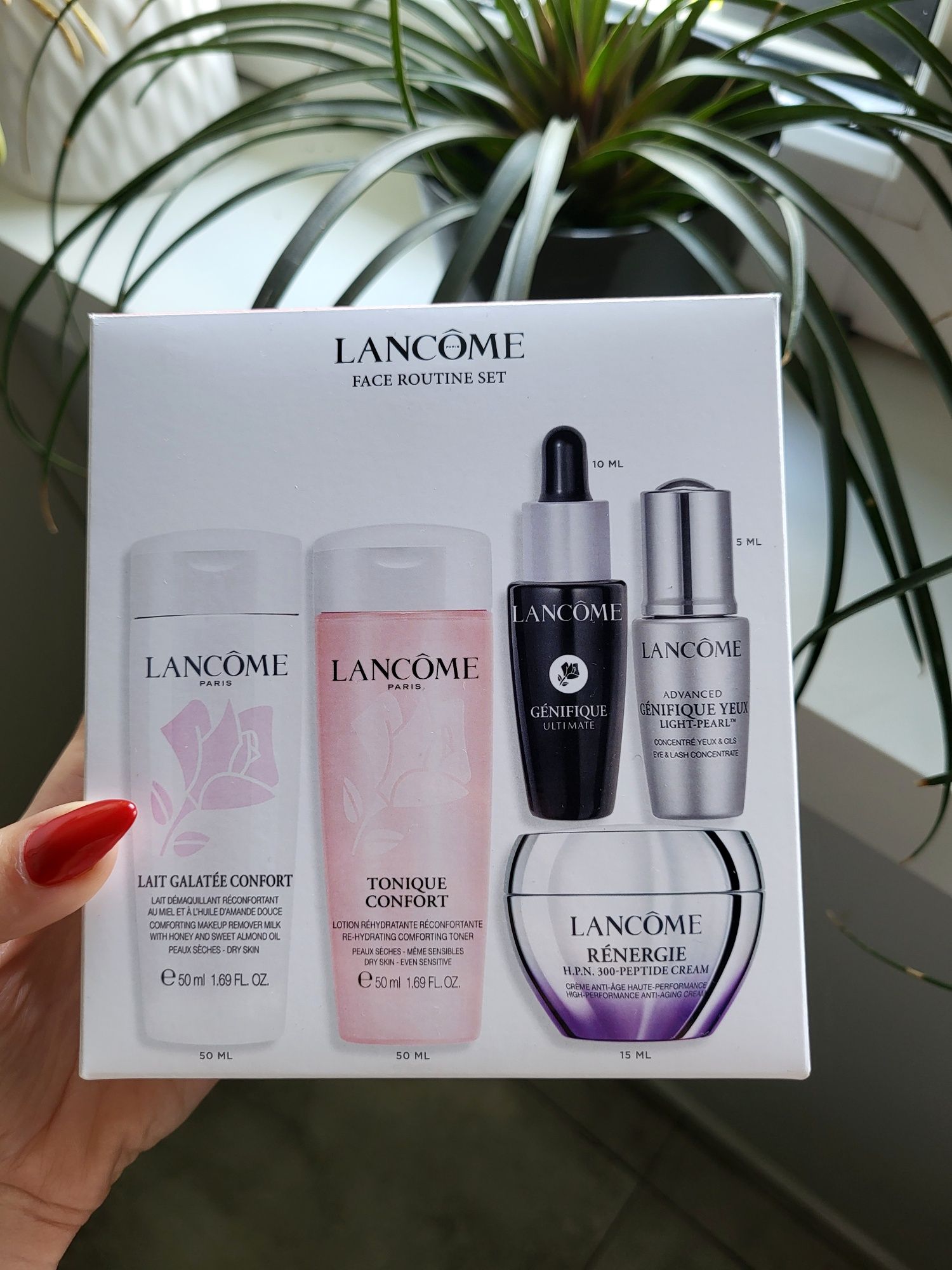 Zestaw podróżny Lancome tonik mleczko serum krem