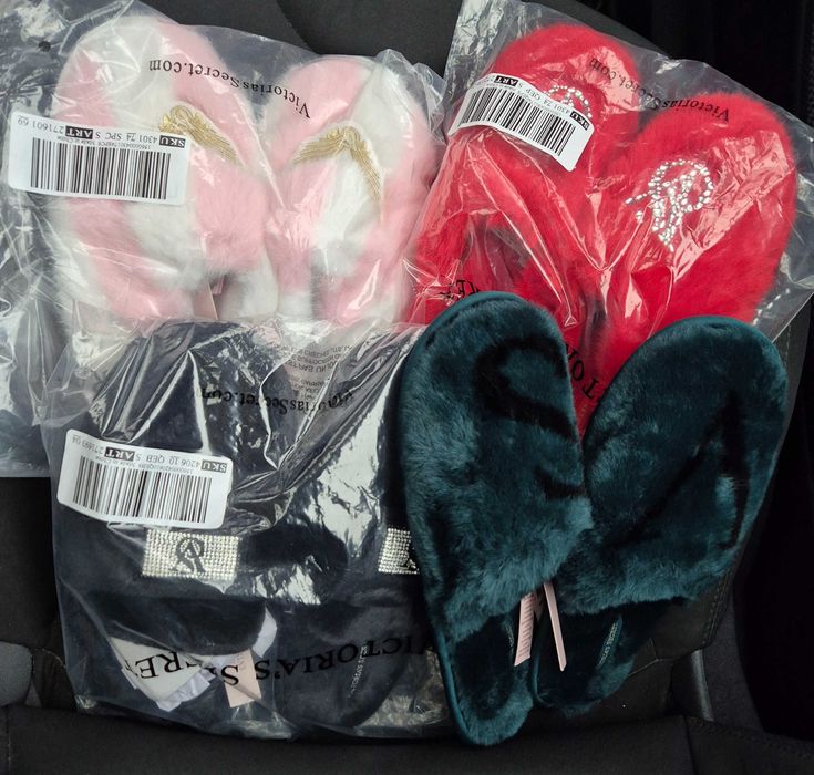 Victoria's secret тапочки капці оригінал 36 37 38 пухнасті плюш