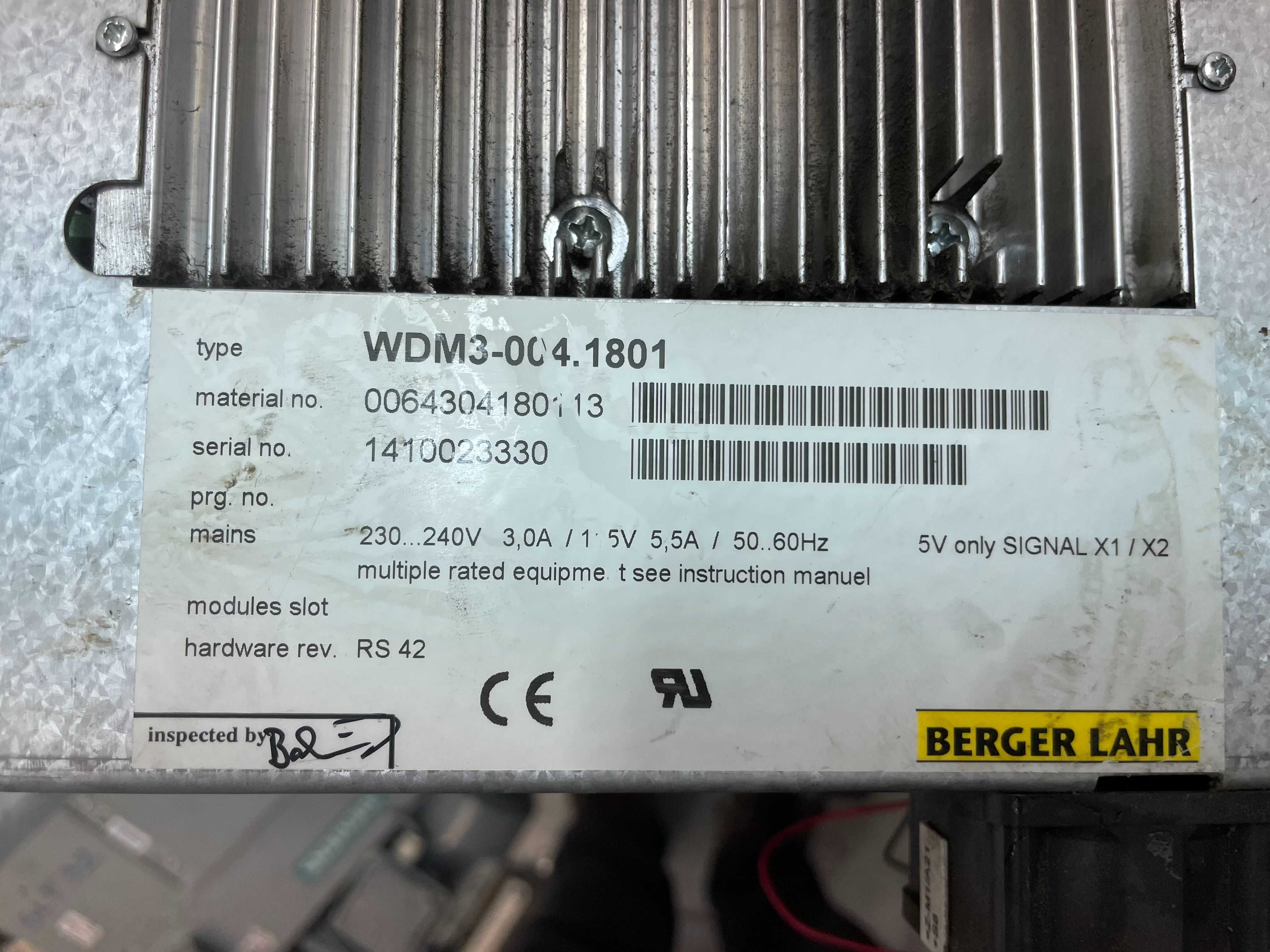Serwozasilacz WDM3-004.0801 WD3-004.0801 Berger Lahr