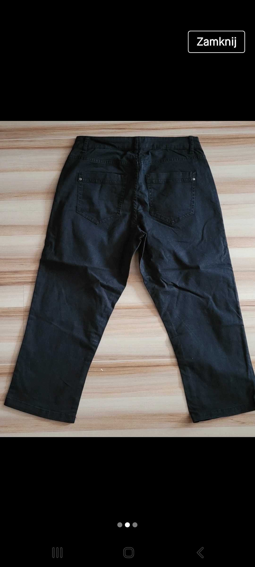 Czarne spodenki do kolan r 34/36 nowe