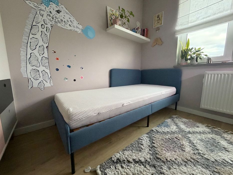 Łóżko Ikea Abygda 90x200 + materac + 2 pojemniki