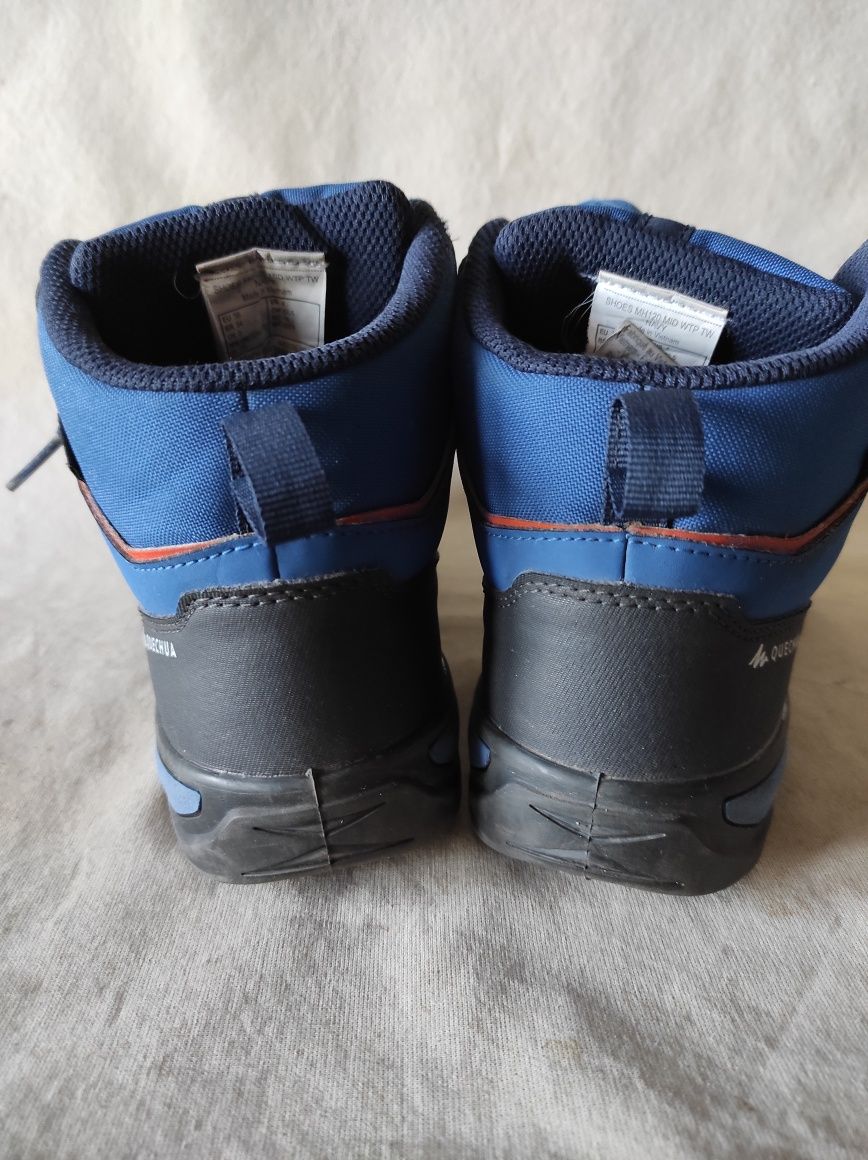 Buty trekkingowe wodoodporne Quechua niebieskie nr 36  22,5 cm