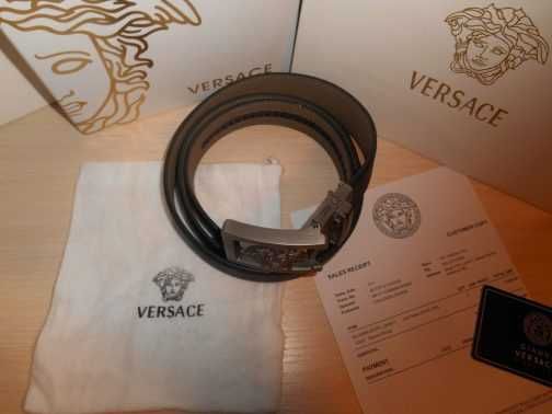 Versace pasek firmowy, skóra naturalna, Włochy 1342