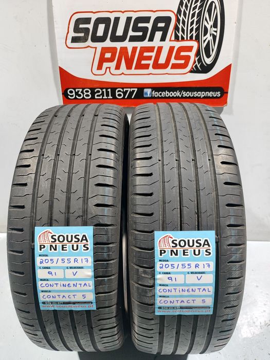 2 pneus semi novos 205-55R17 Continental - Oferta dos Portes