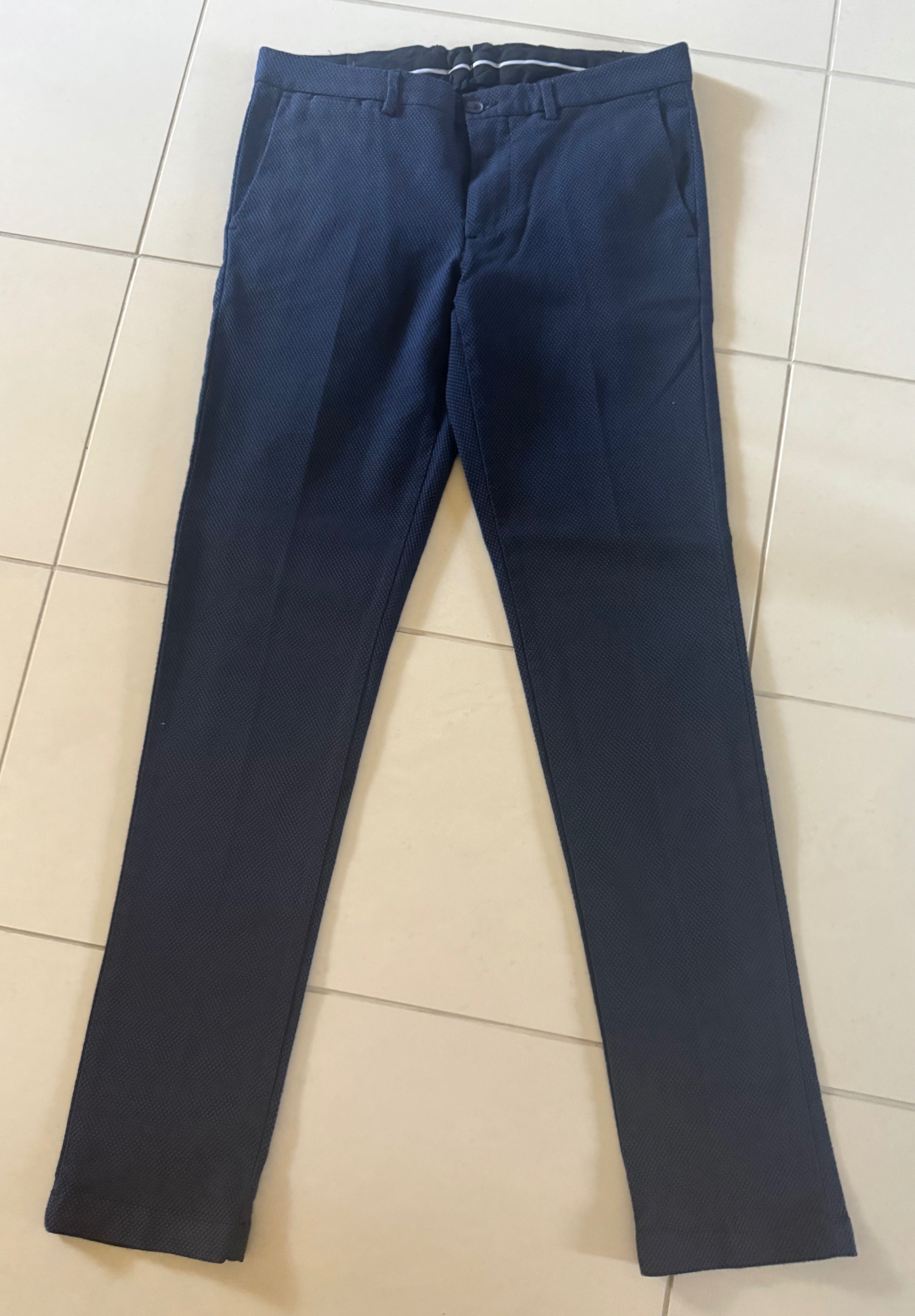 Granatowe męskie spodnie Trussardi Jeans rozmiar 46