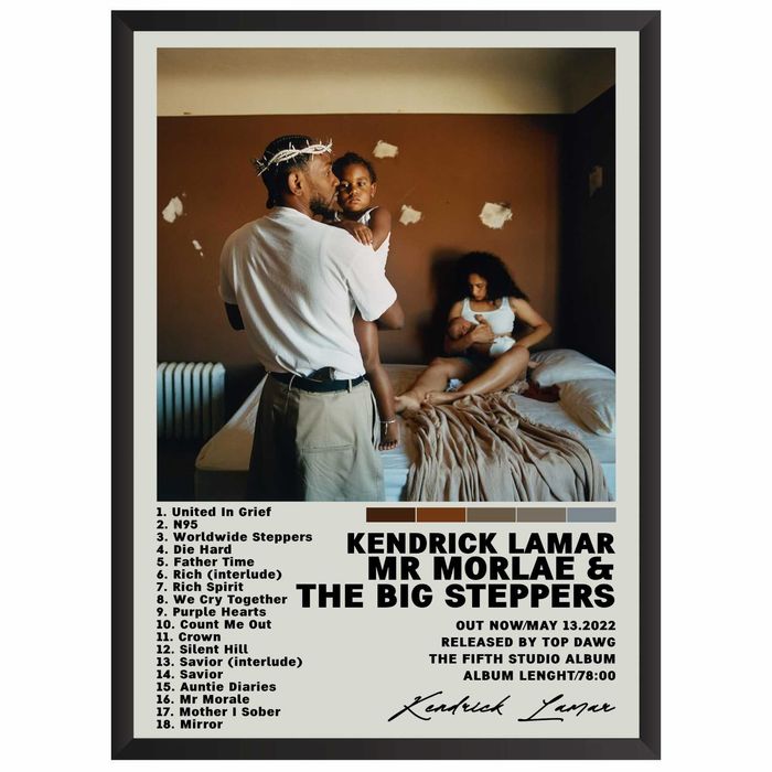 Kendrick Lamar Mr. Morale & The Big Steppers Plakat Obraz z albumem