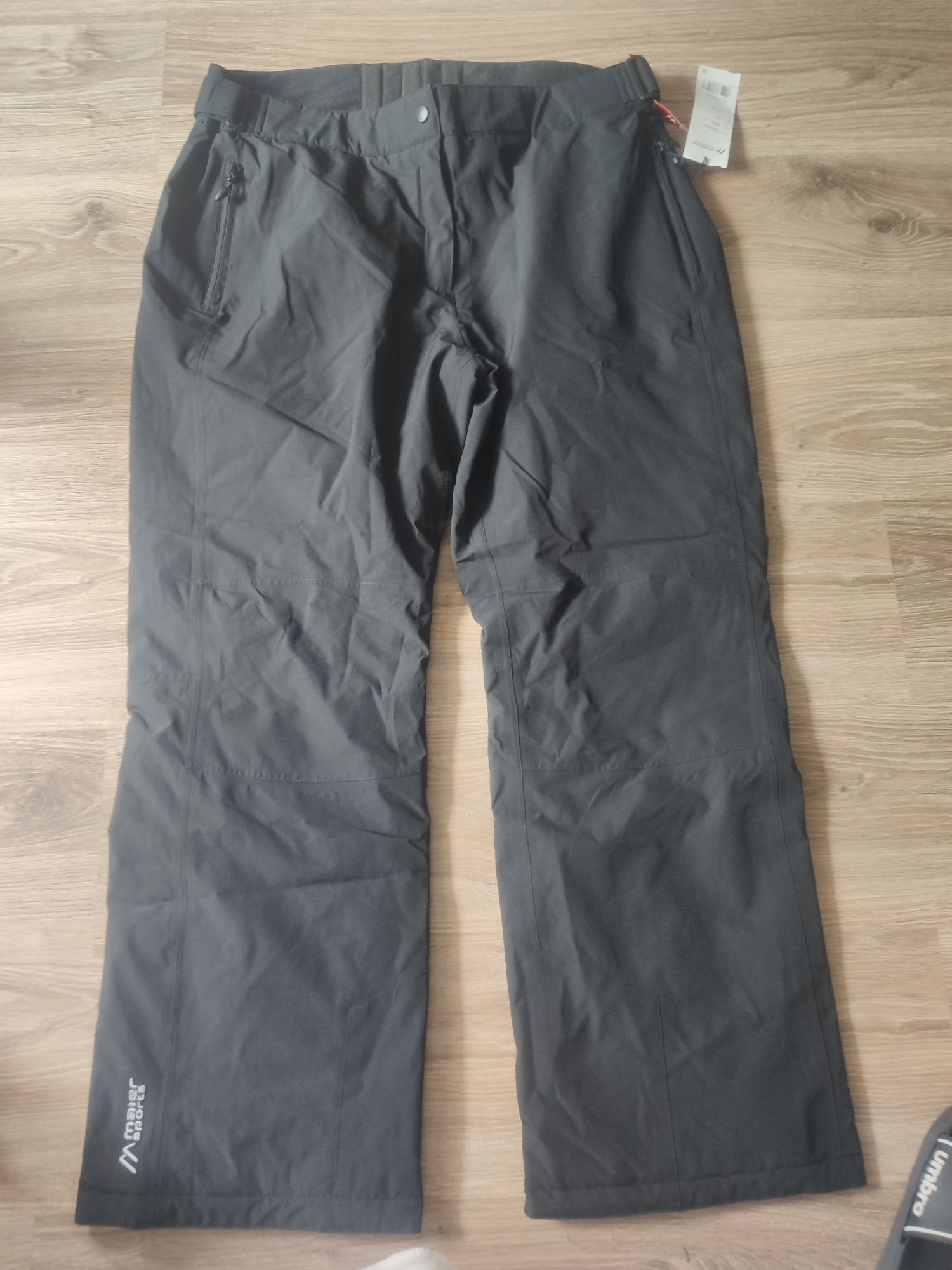 Nowe męskie spodnie treningowe OUTDOOROWE czarne MAIER SPORTS 24 r. XL