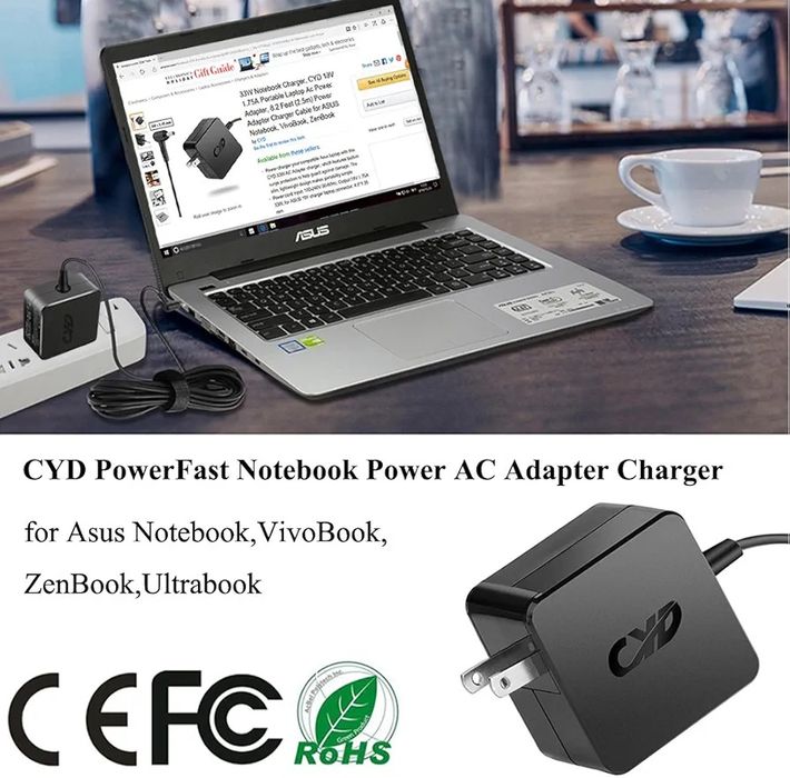Zasilacz ładowarka do laptopa asus 33w 19v 1.75a cyd