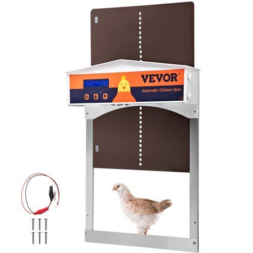 Porta automática de galinheiro  Ferro galvanizado / ABS Aba de frango
