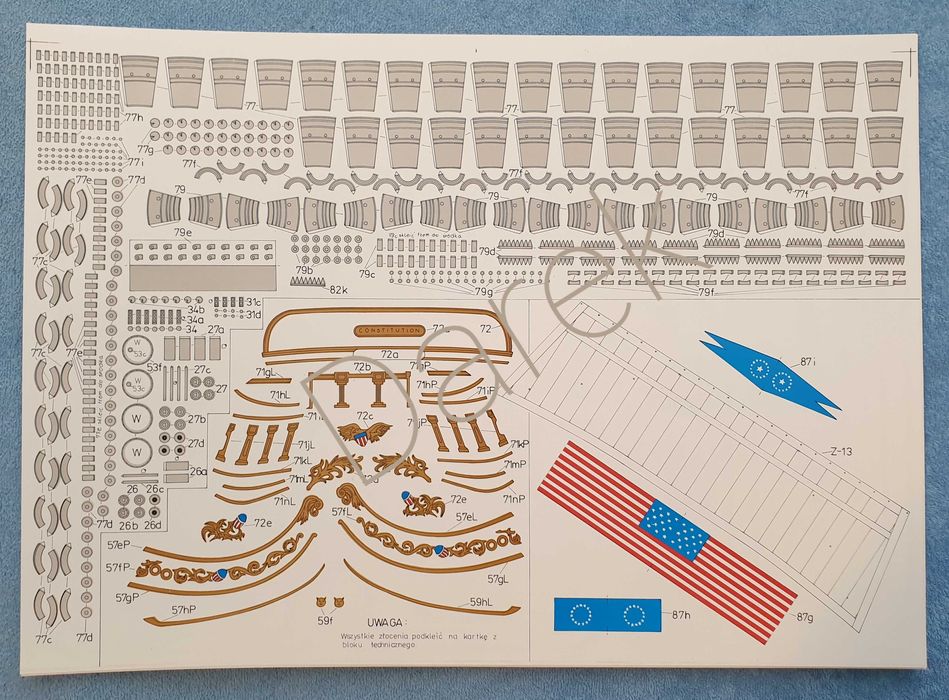 FlyModel nr 120 USS Constitution