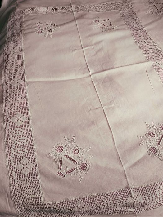 Toalha de banquete em linho.