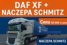 Zarabiaj od ręki – DAF XF 105 + Naczepa Schmitz – 62 000 brutto F-vat