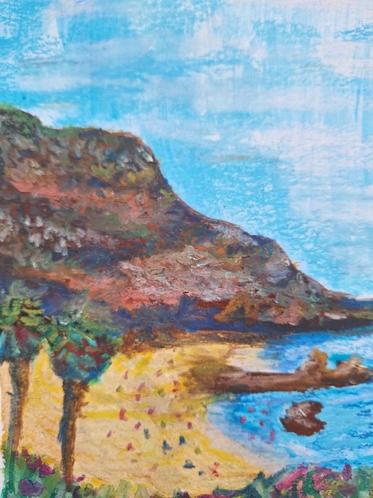 Desenho Pastel de Óleo sobre Papel