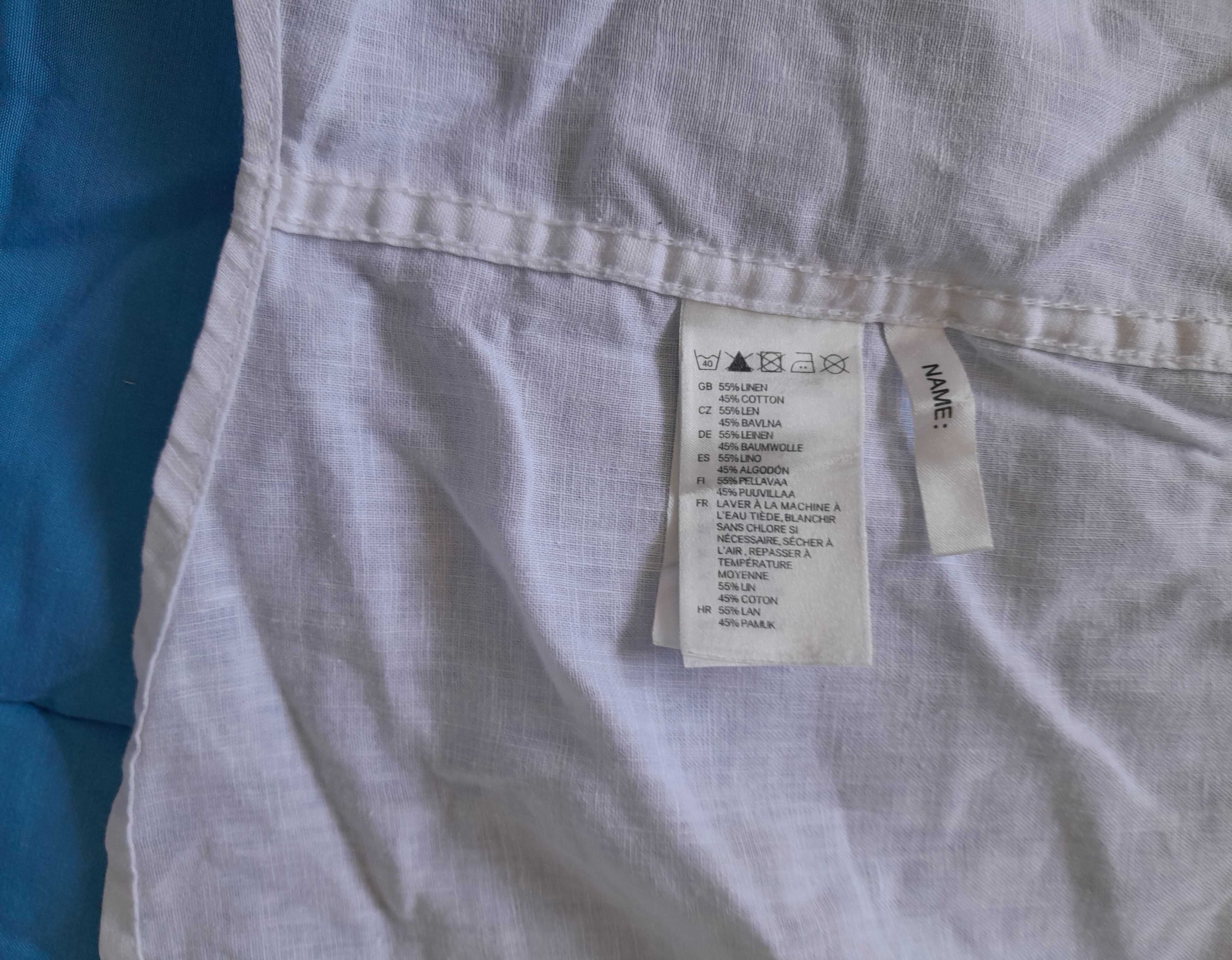 H&M Шикарная фирменная льняная белая нарядная шведка на мальчика