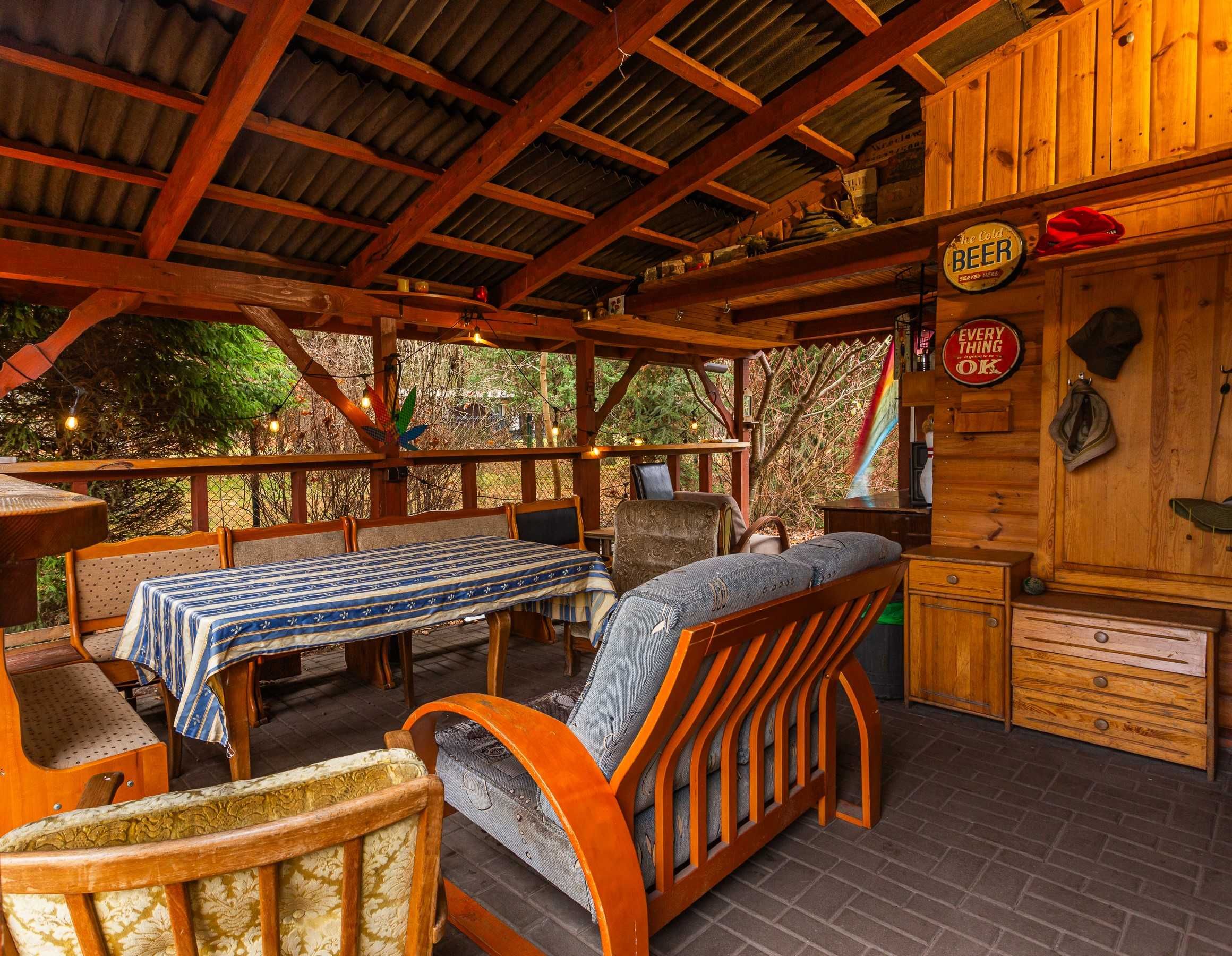 Domek Sauna i Działka w Dąbrówce pod Lublinem.ognisko grill spokój