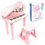 Pianino Organy Keyboard Dla Dzieci Krzesełko Mikrofon Nagrywanie Karao