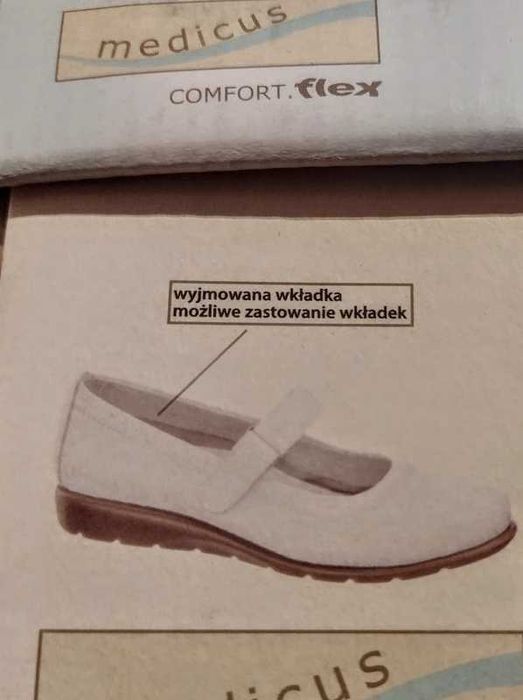 Nowe skórzane buty damskie Medicus