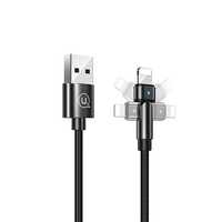 Kabel USB Usams U60 2A Lightning 1M Obrotowy - Czarny