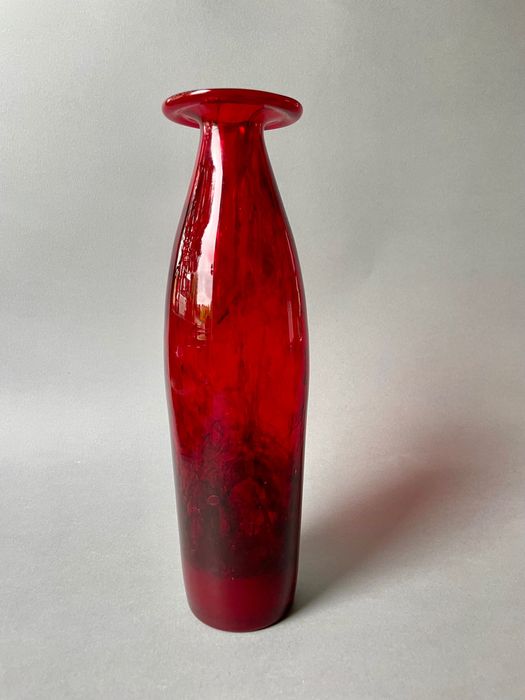 Wazon Podlasek huta Zawiercie kolorowe szkło PRL