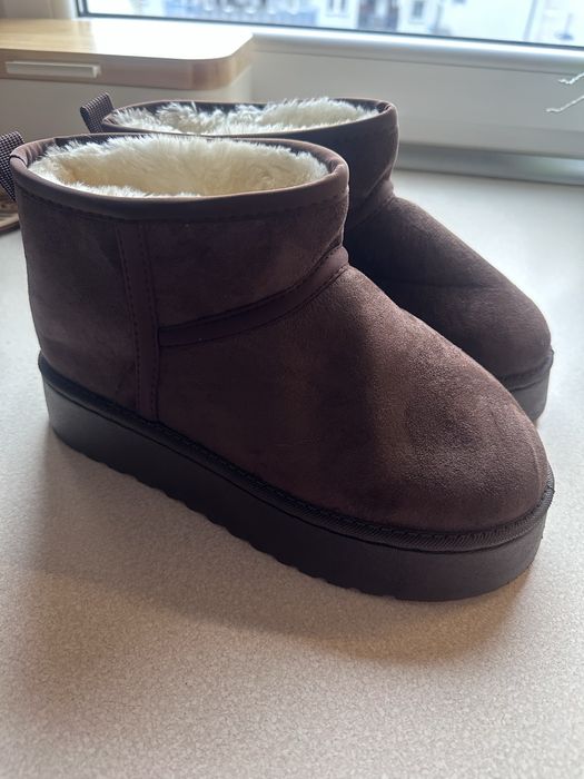 Śniegowce zima buty rozmiar 39 kolor brązowy czekolada