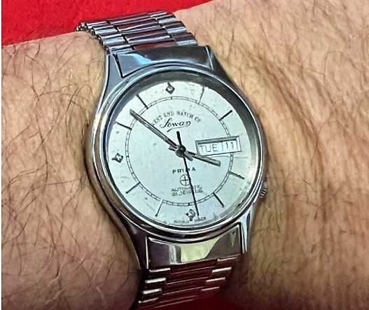 Luksusowy! Szwajcarski zegarek automatyczny Lowan - PRIMA  21 Jewels.