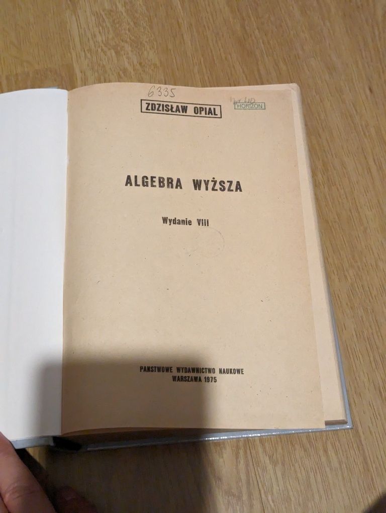 Algebra Wyższa Wydanie VIII